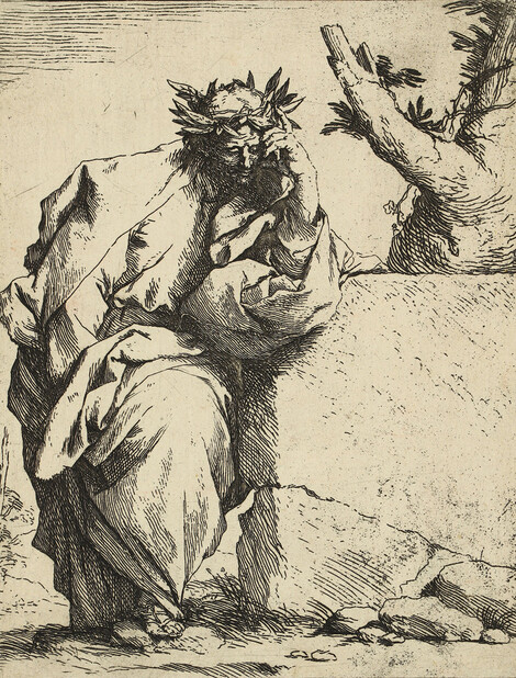 Jusepe de Ribera, Der Poet, 1620/21, Radierung, Graphische Sammlung, Wallraf-Richartz-Museum & Fondation Corboud, Foto: Dieter Bongartz