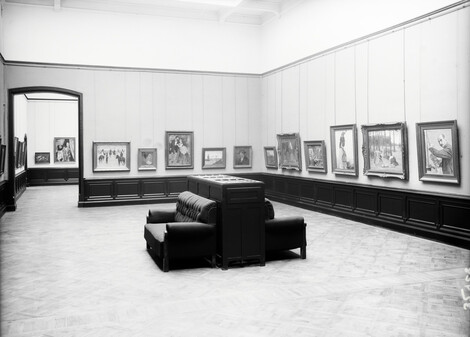 Blick in Galerie des Wallraf-Richartz Museums, 1920er Jahre, Foto: Rheinisches Bildarchiv Köln