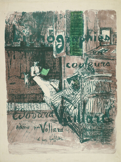 Édouard Vuillard (1868–1940), Titelblatt zu der zwölfteiligen Folge Paysages et intérieurs (Landschaften und Interieurs), um 1899, Lithographie, Wallraf-Richartz-Museum & Fondation Corboud, Köln, Graphische Sammlung