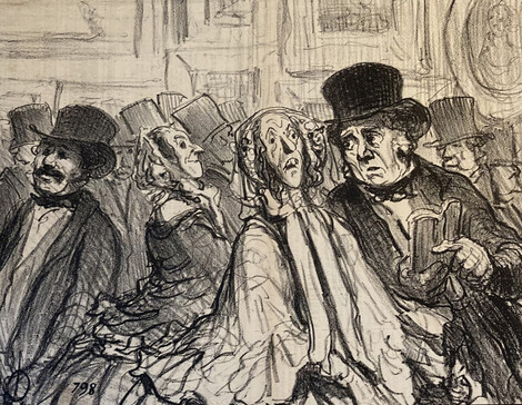 Honoré Daumier, „???“, Lithographische Serie „Le Parisien“, 1852, Privatsammlung, Graphisches Kabinett, Wallraf-Richartz-Museum, Köln